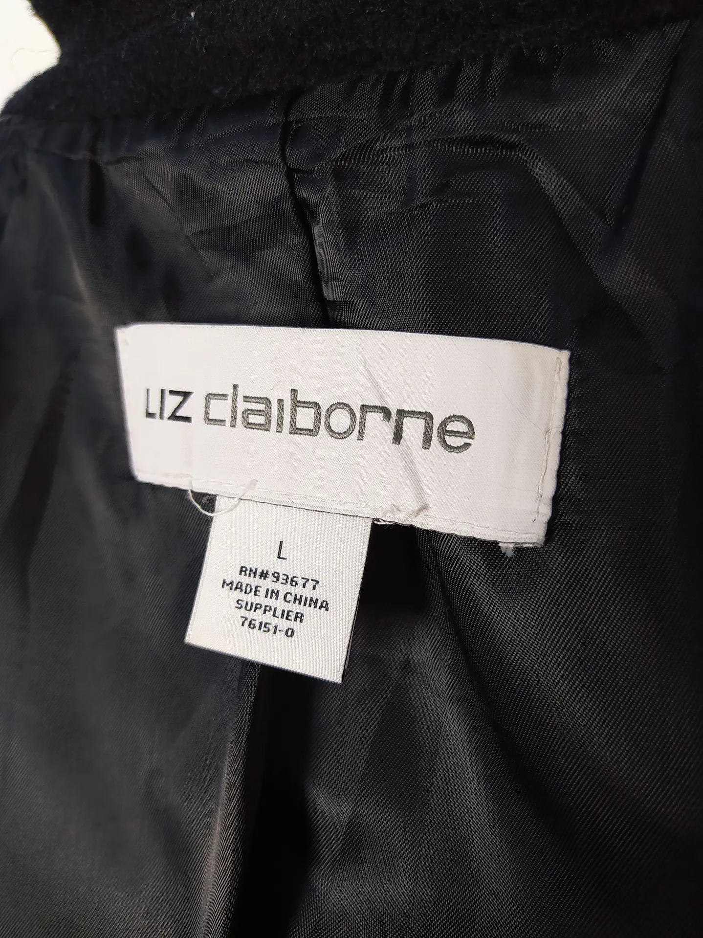 Abrigo mujer lana Liz Claiborne TALLA M Negro - MM134 6