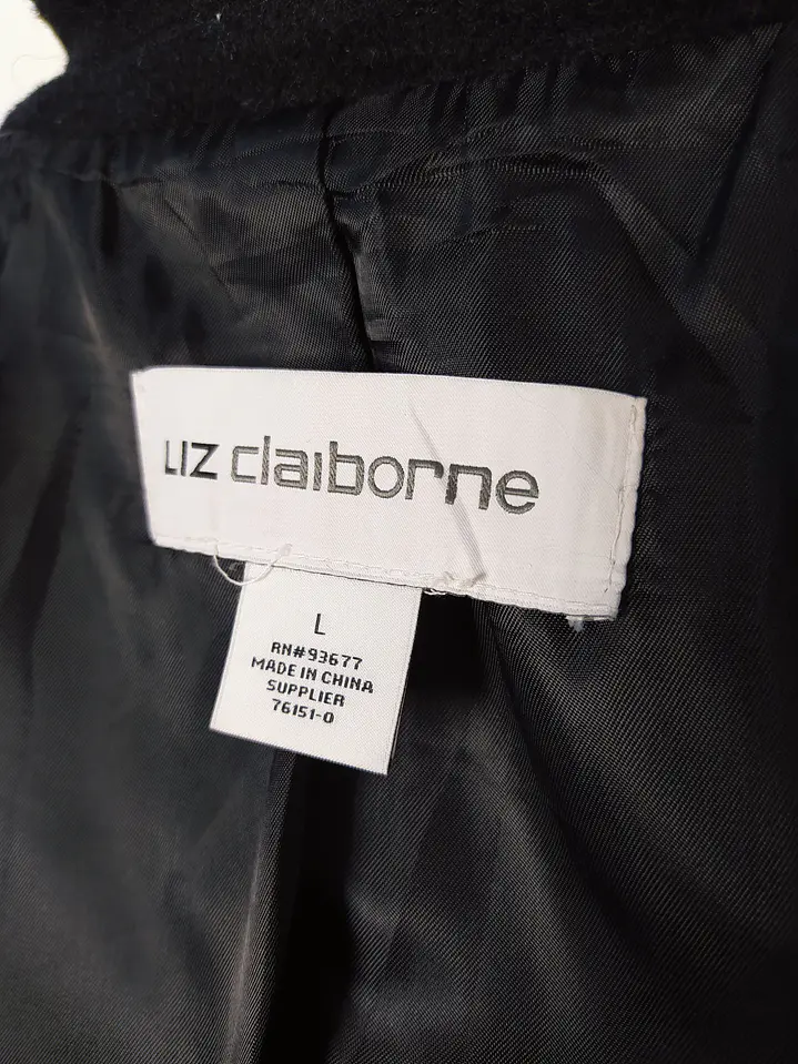 Abrigo mujer lana Liz Claiborne TALLA M Negro - MM134 6