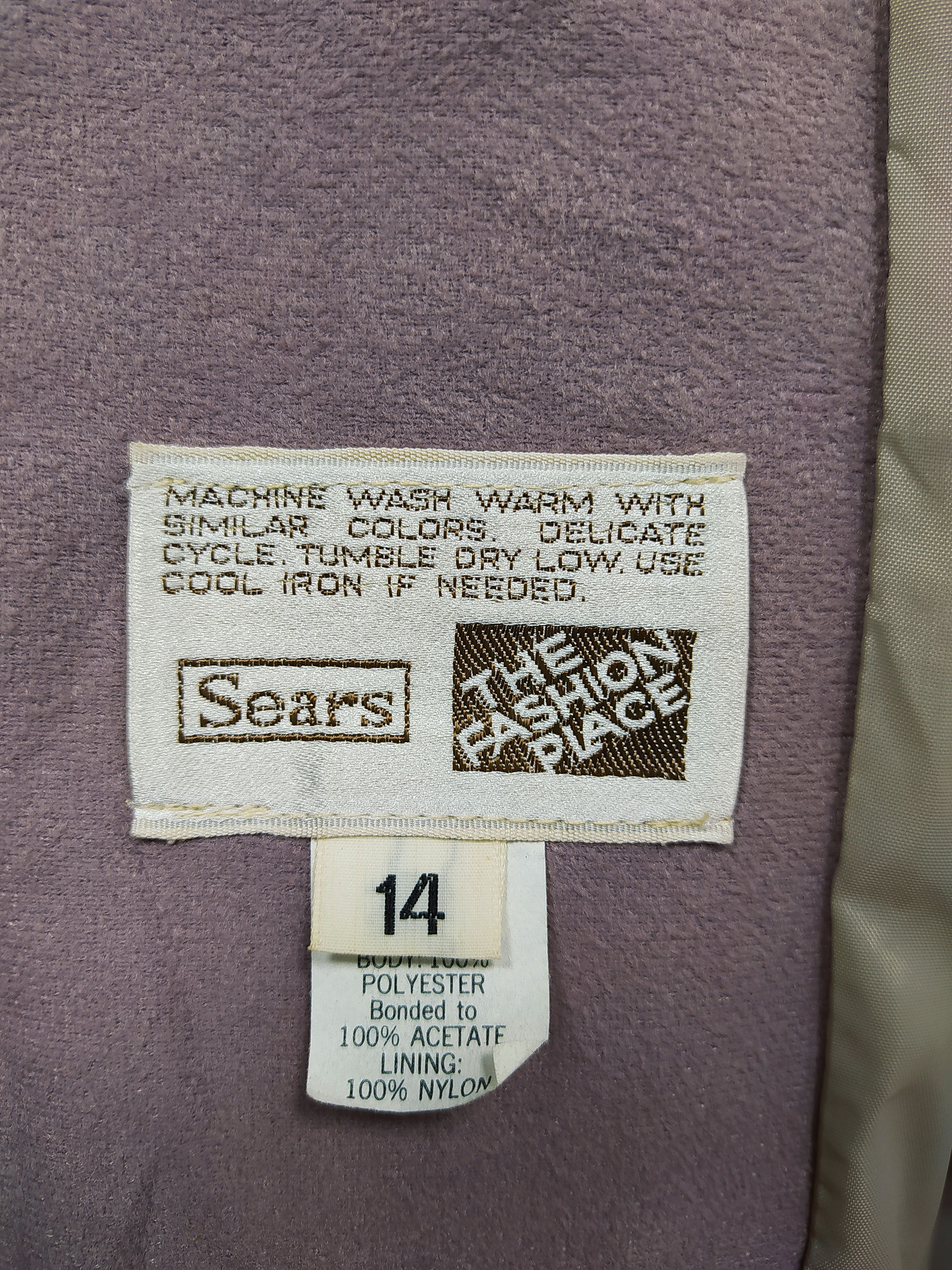 Abrigo largo Sears mujer TALLA M Lila romatico- MM132 7