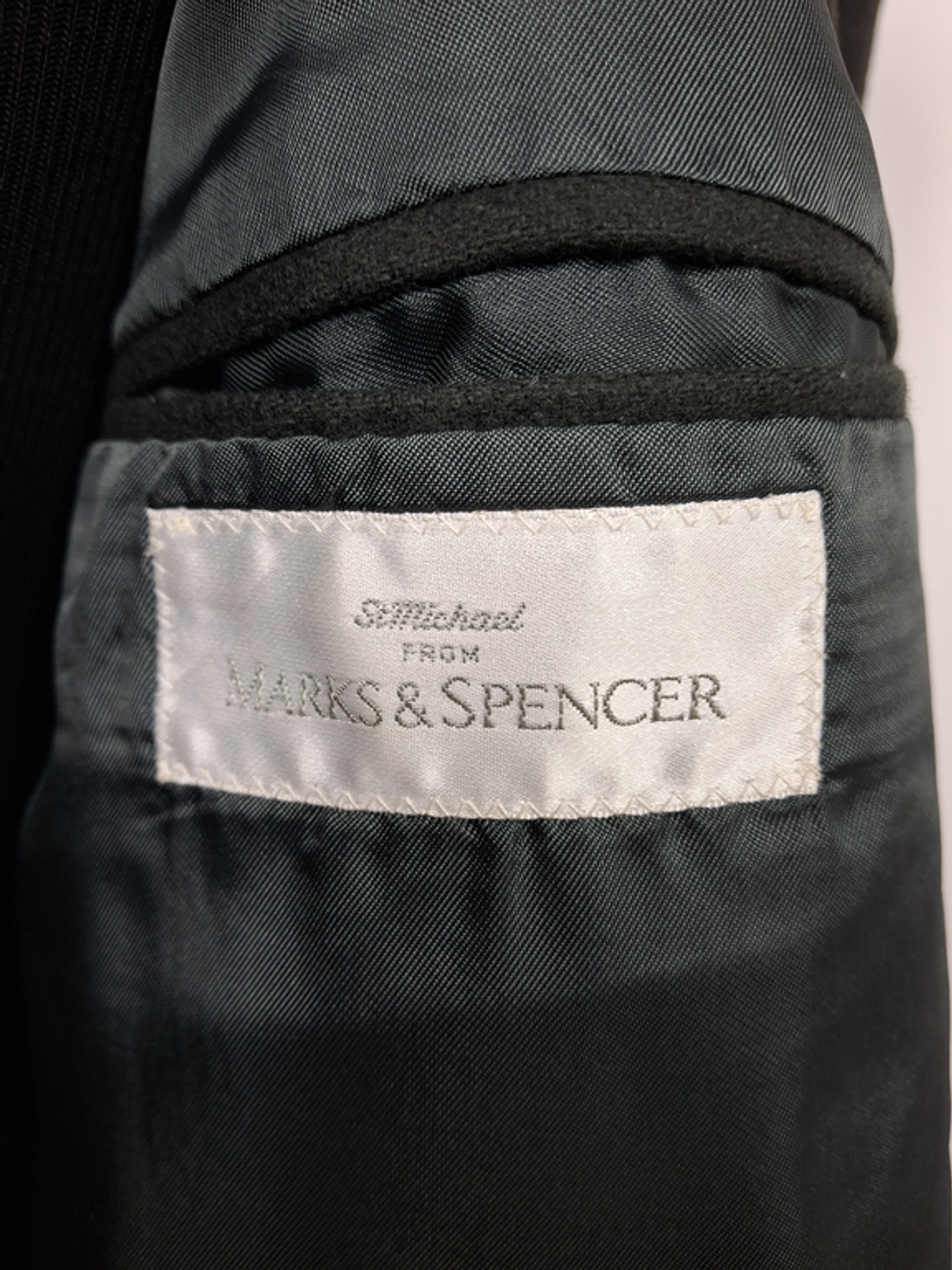 Blazer Marks & Spencer doble abotonadura lana cashmere TALLA XL Verde 6