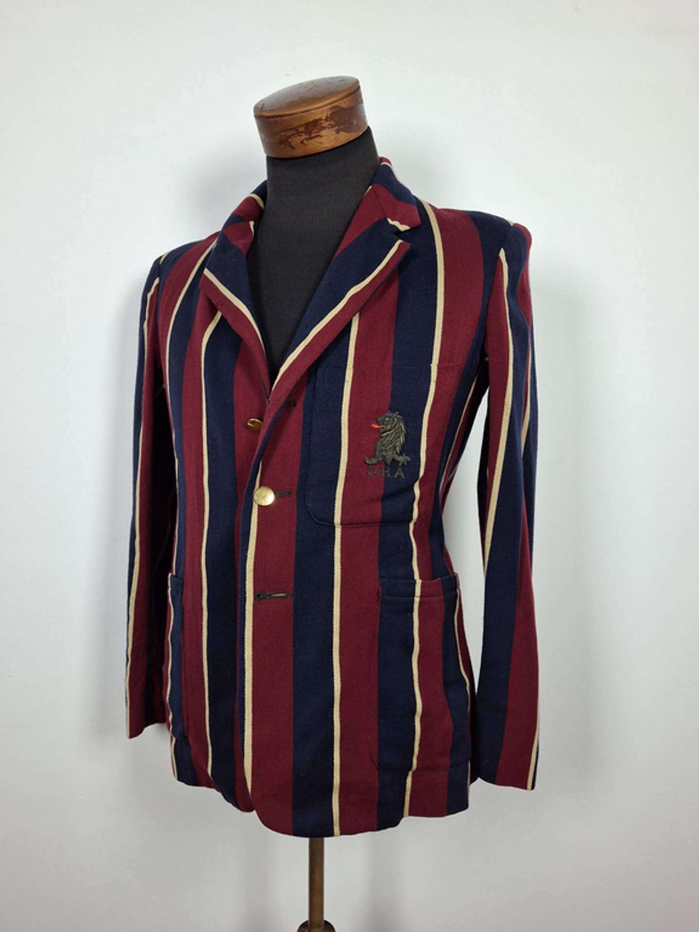 Blazer de Club Británico OHA vino con azul- Regatta Blazer vintage TALLA M  2