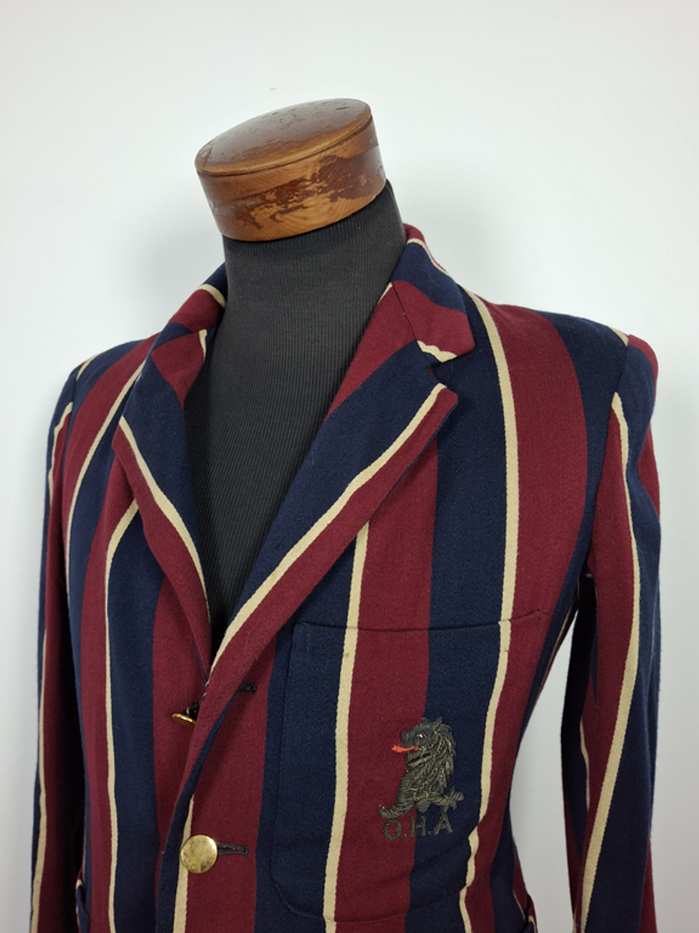 Blazer de Club Británico OHA vino con azul- Regatta Blazer vintage TALLA M  3