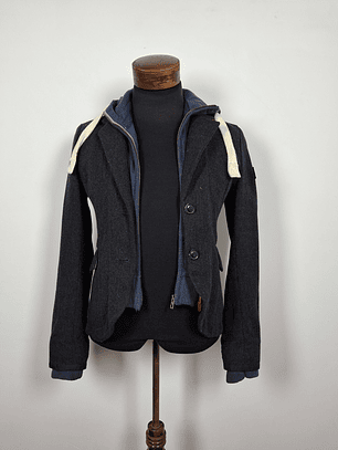 Chaqueta con gorro Superdry Juvenil / niño Plomo TALLA M JUVENIL 12-14 años - BH170