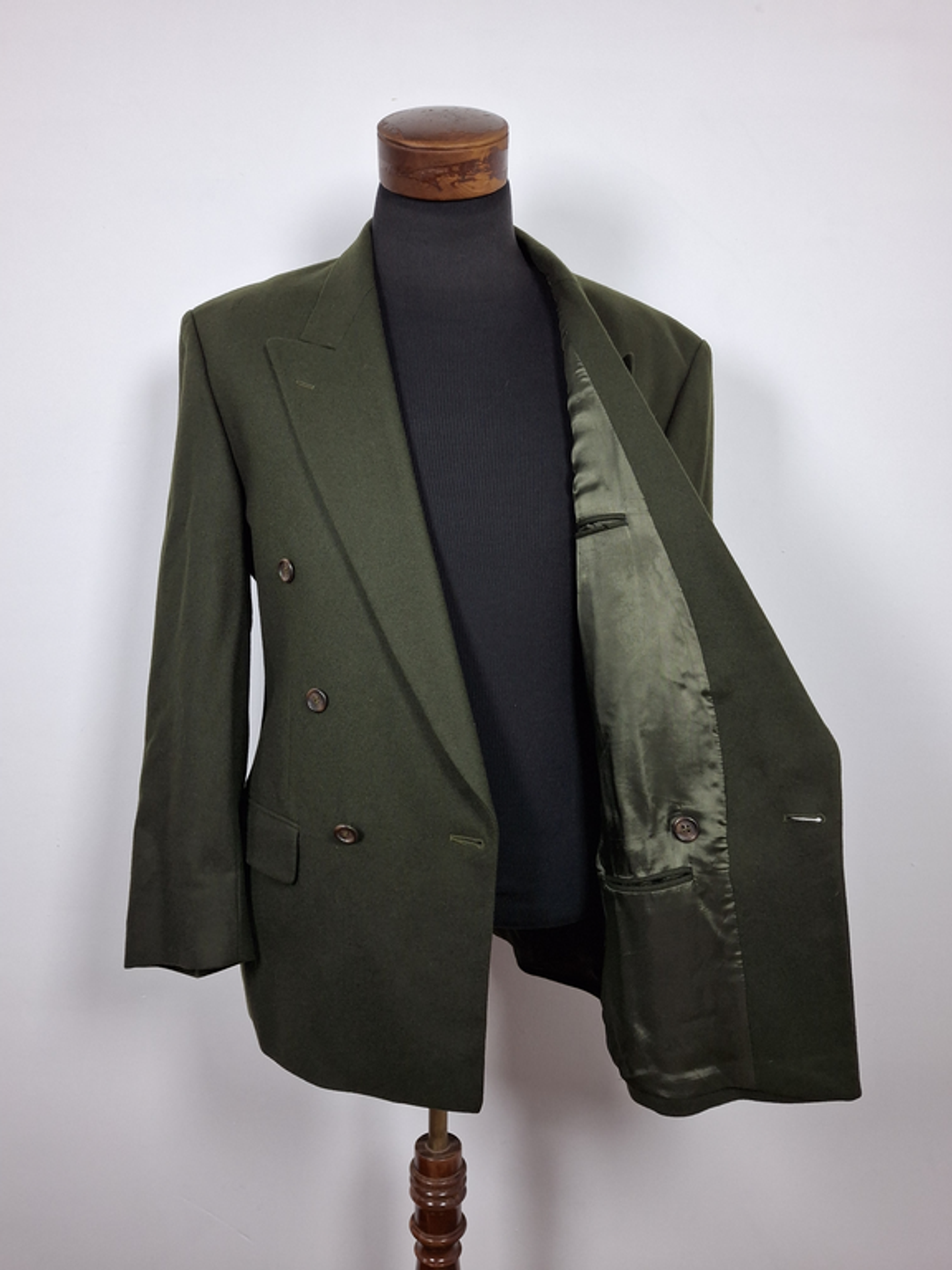 Blazer lana Double Breasted Verde - TALLA LXL - BH173 4