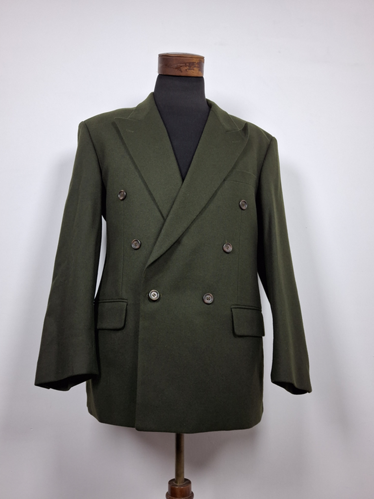 Blazer lana Double Breasted Verde - TALLA LXL - BH173 6