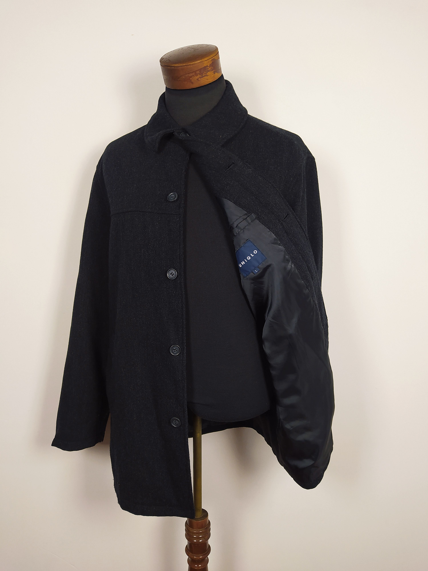 Abrigo lana hombre Talla L - UNIQLO PLOMO OSCURO - C296 2