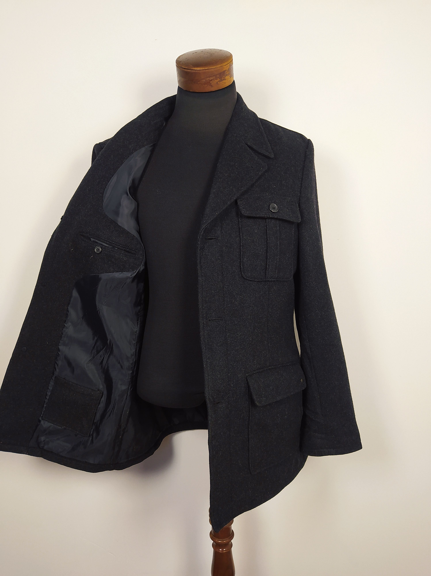 Abrigo lana hombre Talla M - BLACK RIVET PLOMO - C301 4