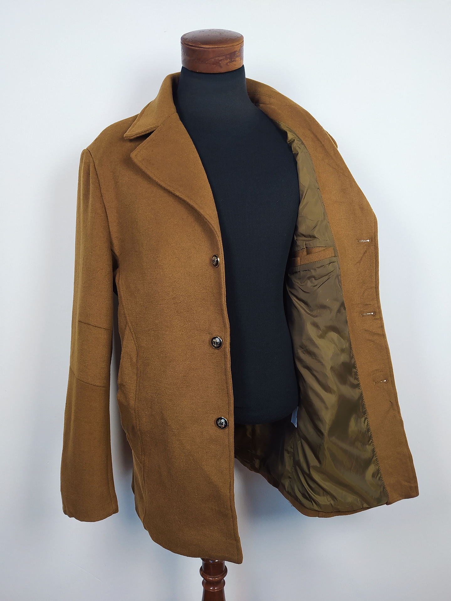 Abrigo lana Talla XL - CHOU YATOU CARAMELO - C308 3