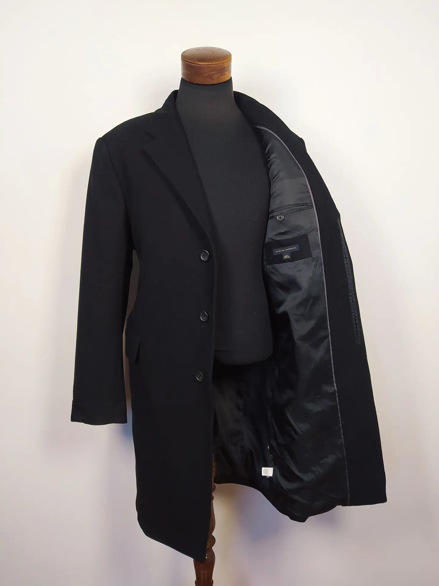 Abrigo largo lana hombre Talla LXL - BANANA REPUBLIC NEGRO - C309 3