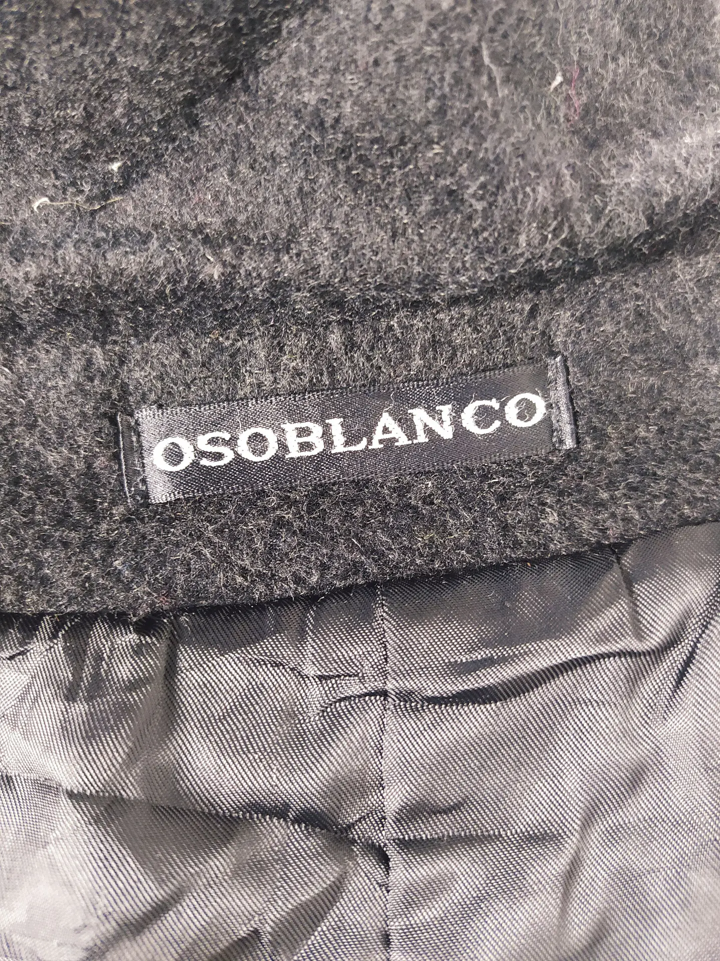 Abrigo lana hombre premium Oso Blanco Plomo Oscuro Talla L - C319 5