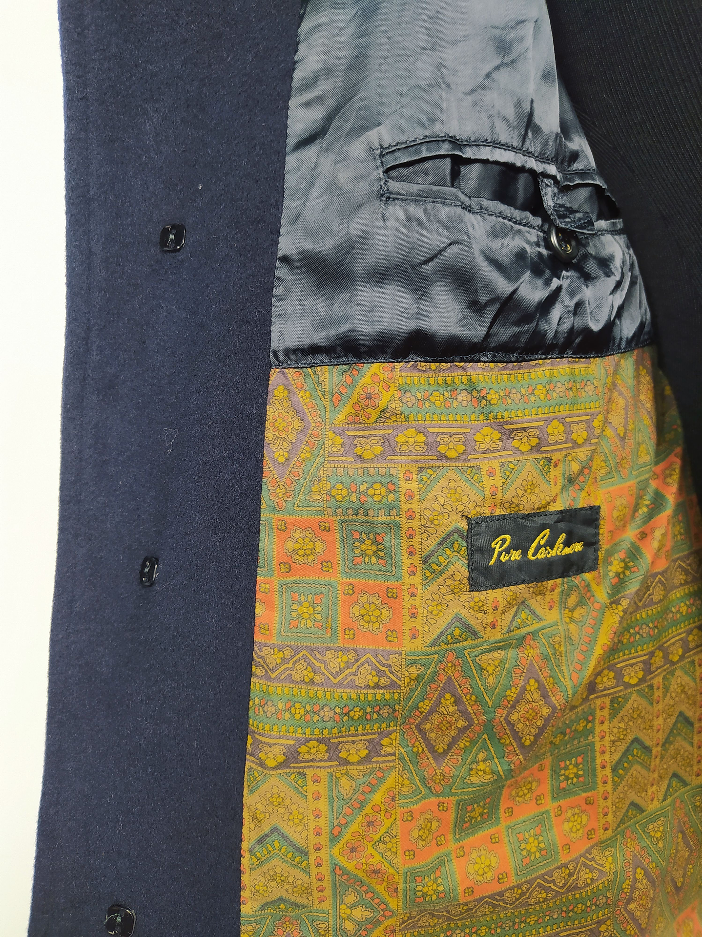 Abrigo pura lana cashmere Dare Bridge lujo hombre Azul Marino Talla XL - C318 8