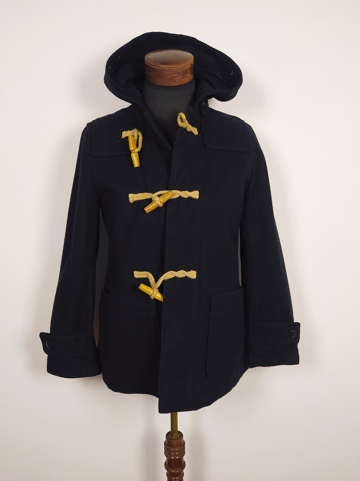 Abrigo Montgomery lana hombre Spinner Bait Negro Talla S - C327 1