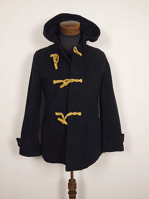 Abrigo Montgomery lana hombre Spinner Bait Negro Talla S - C327