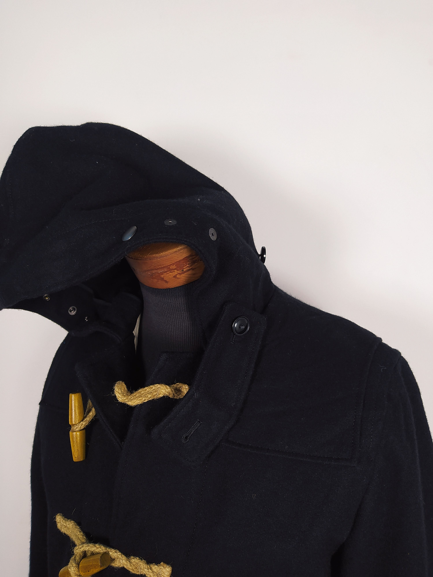 Abrigo Montgomery lana hombre Spinner Bait Negro Talla S - C327 4