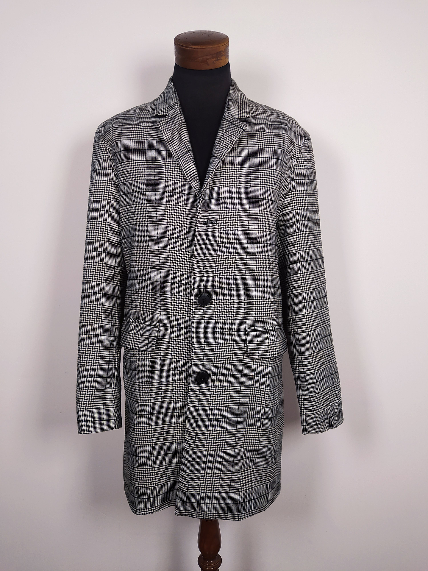 Abrigo hombre H&M Principe Gales Talla ML - C329 1