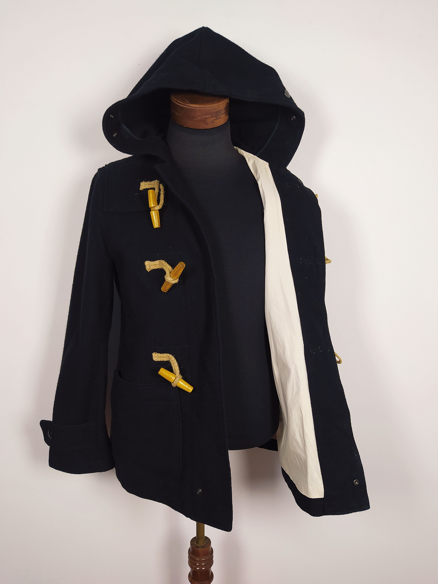 Abrigo Montgomery lana hombre Spinner Bait Negro Talla S - C327 5