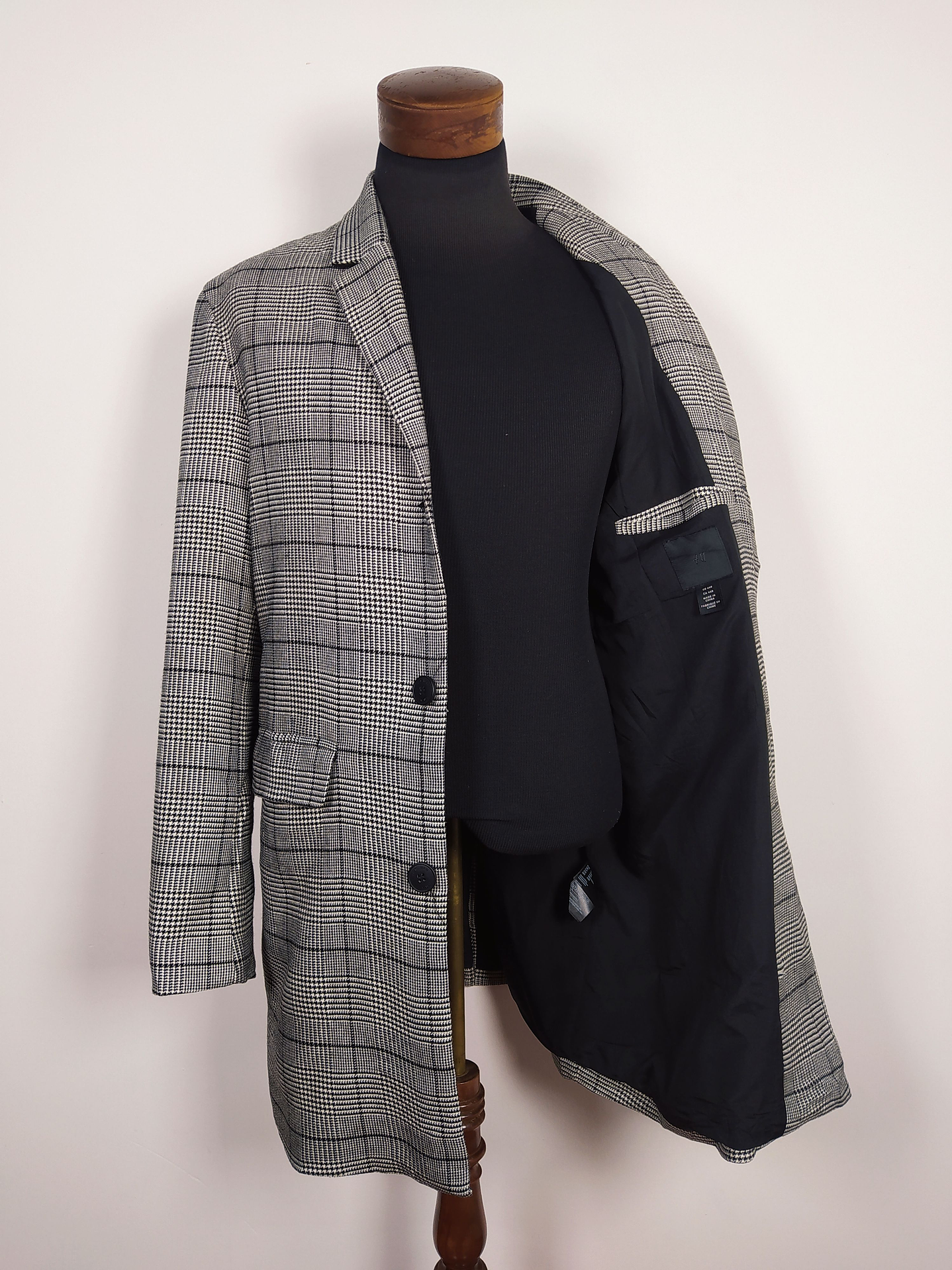 Abrigo hombre H&M Principe Gales Talla ML - C329 4