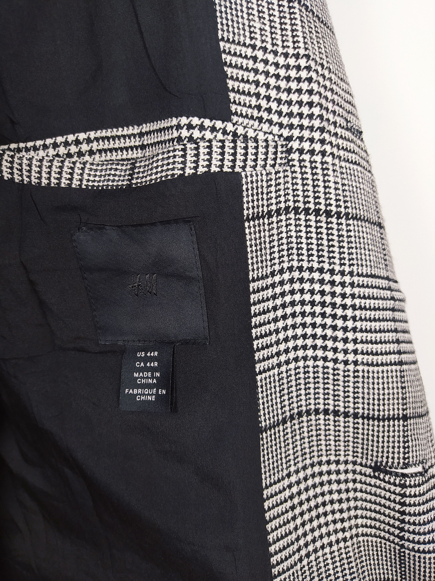 Abrigo hombre H&M Principe Gales Talla ML - C329 5