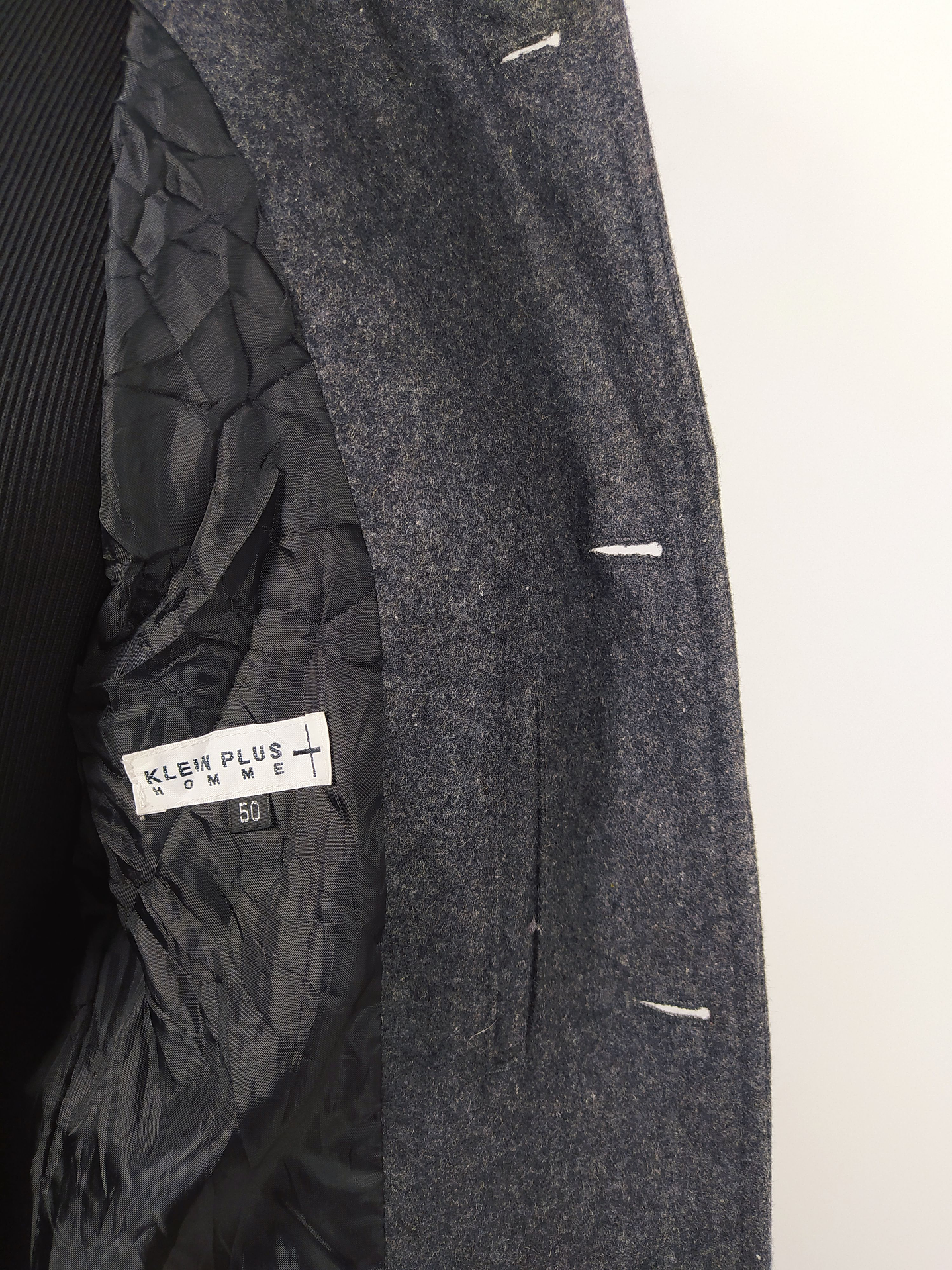 Abrigo Corto lana hombre Klein Plus Plomo Talla ML - GG02 5