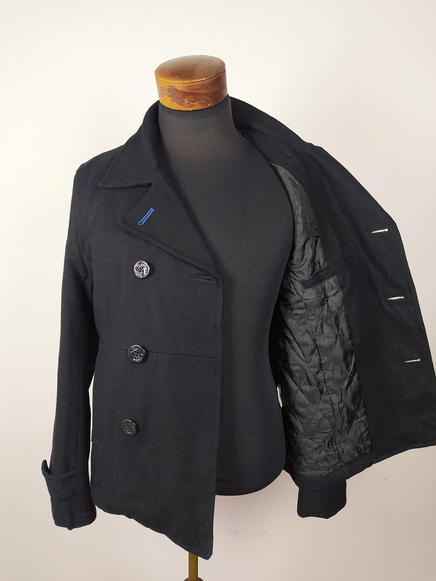 Abrigo marinero lana hombre Talla SM REQUEST NEGRO - GG23 3