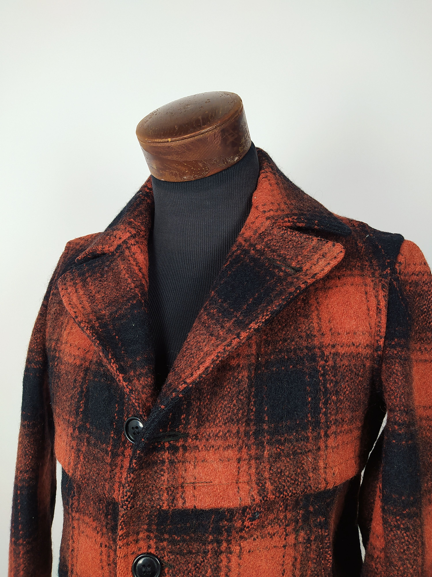 ABRIGO CHAQUETON Lana vintage Talla S MACKINAW JACKET ROJO 3