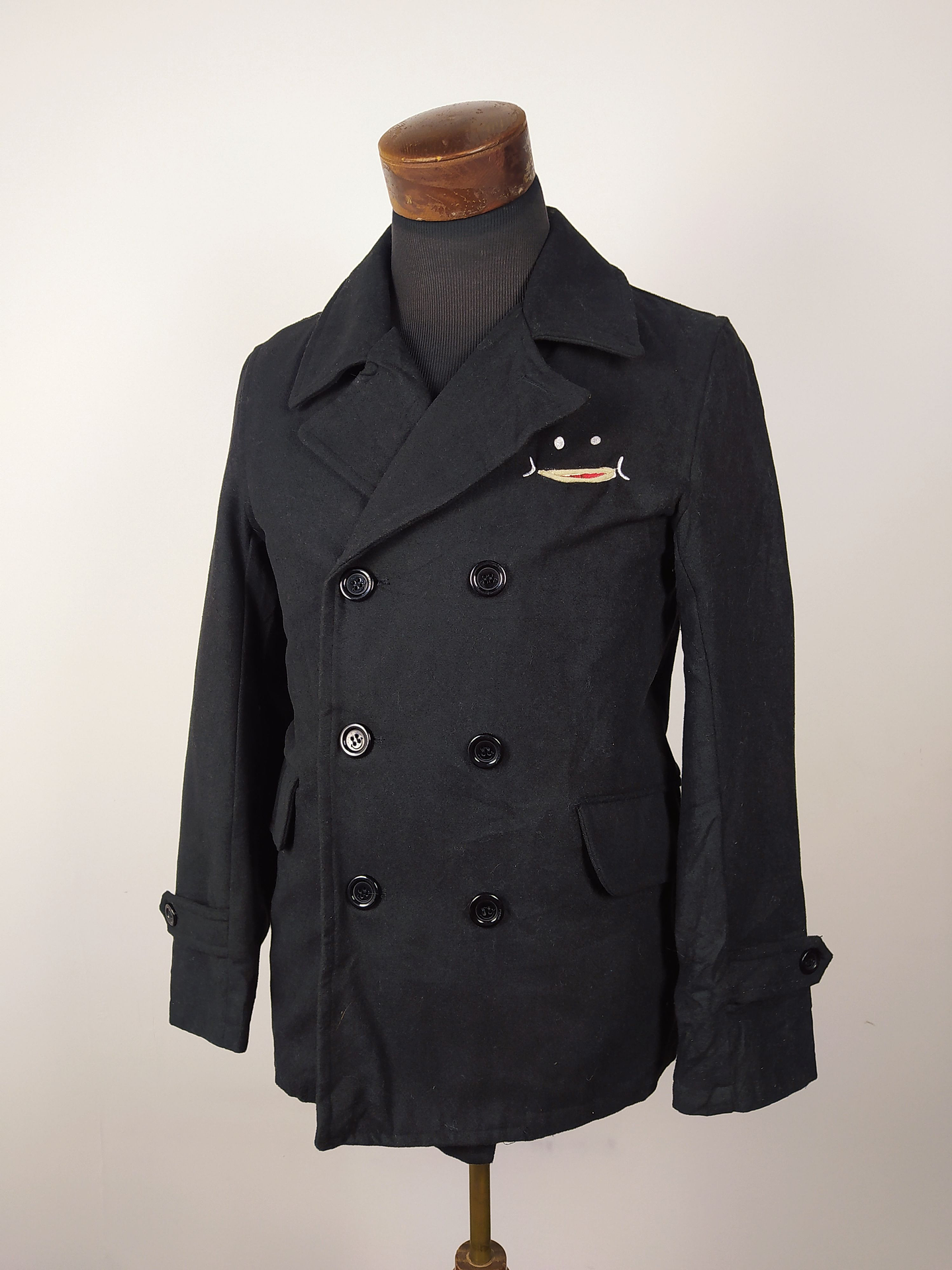 Abrigo marinero lana hombre Talla XS UP SMILE NEGRO - GG29 2