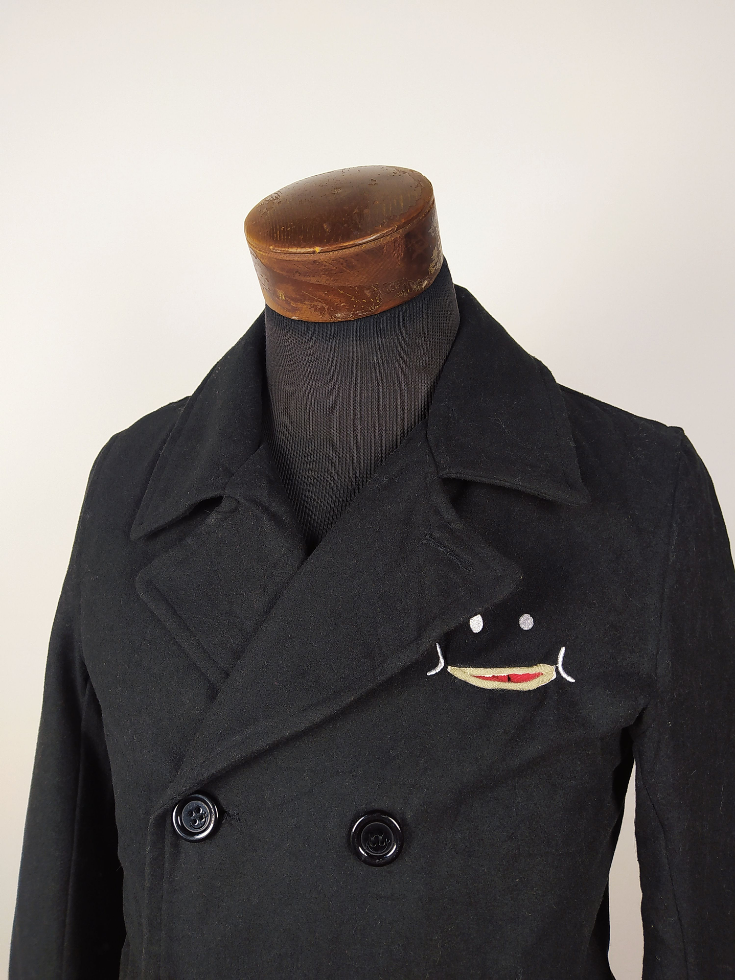 Abrigo marinero lana hombre Talla XS UP SMILE NEGRO - GG29 3