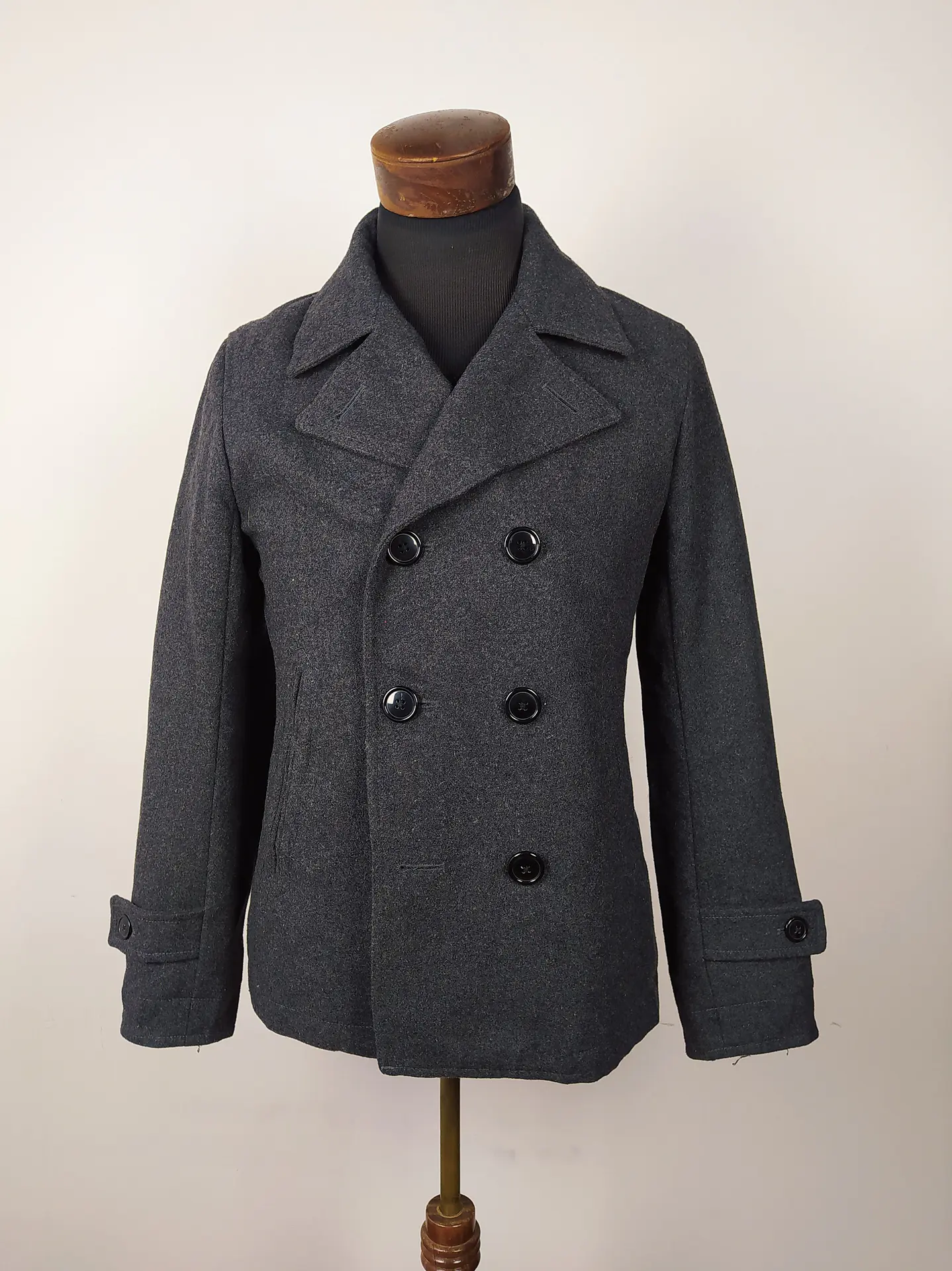 Abrigo marinero lana hombre Talla S BROWNY COAT PLOMO - GG33 1