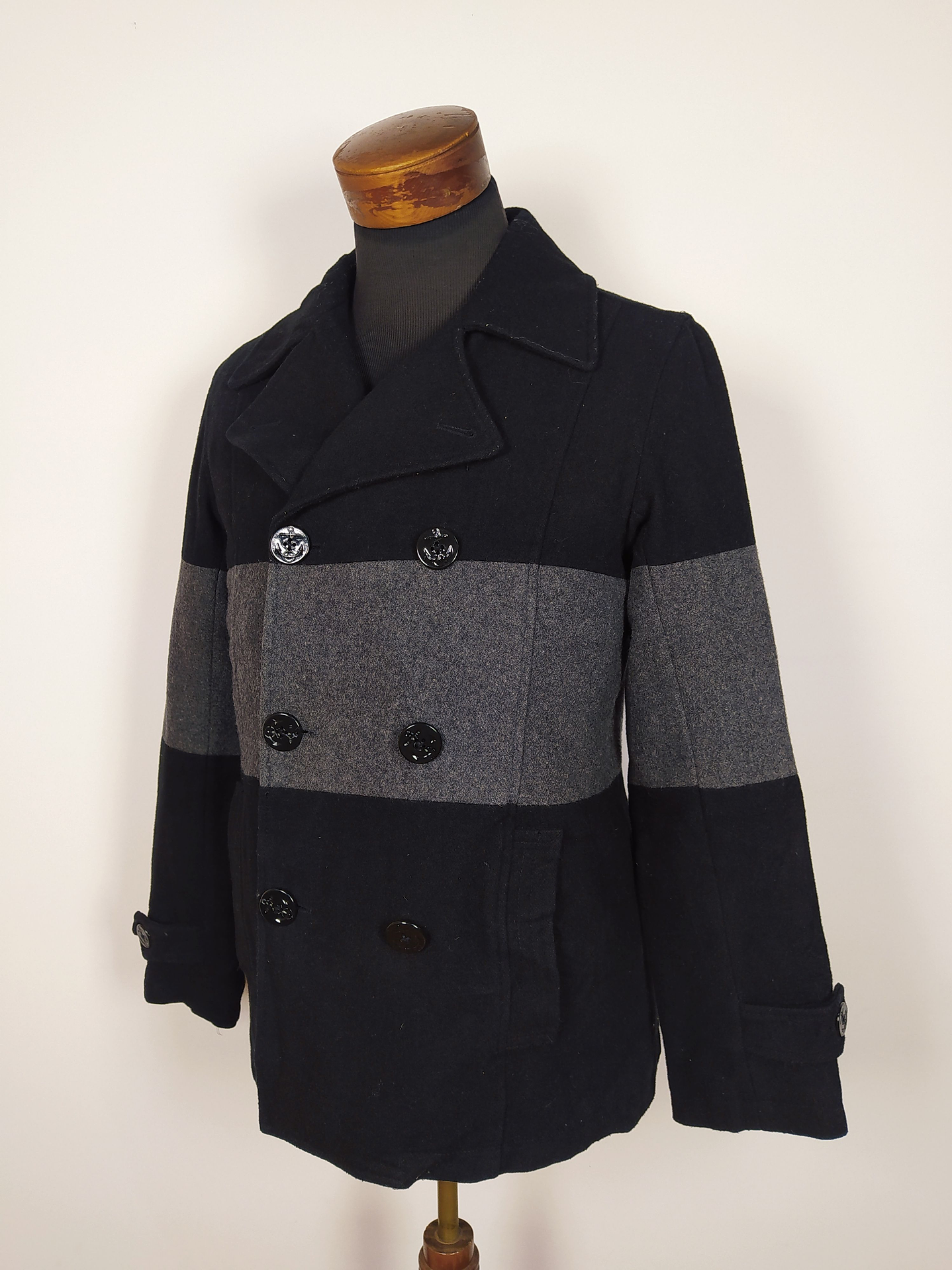 Abrigo marinero lana Talla SM HOB NEGRO - C336 2