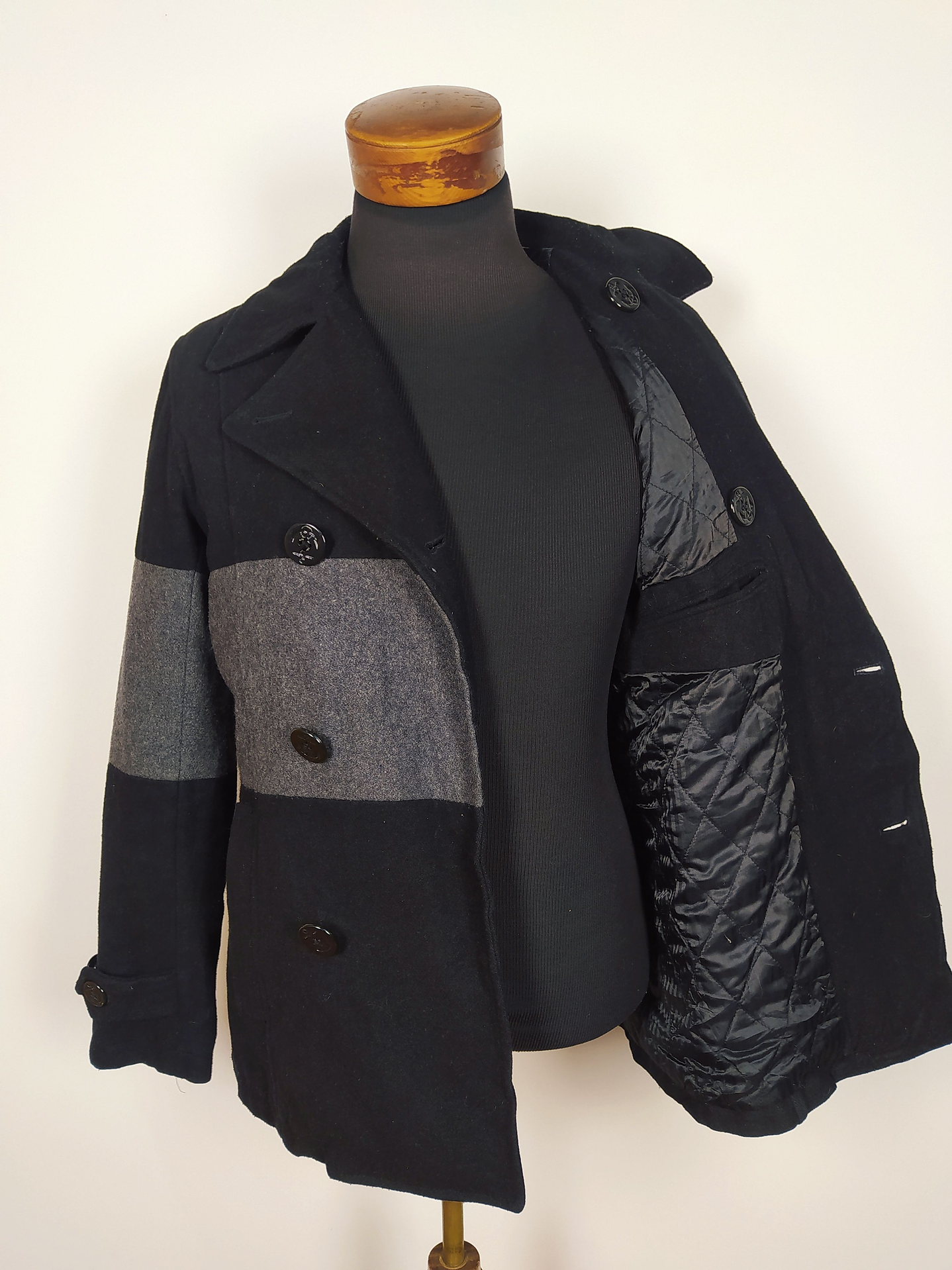 Abrigo marinero lana Talla SM HOB NEGRO - C336 4