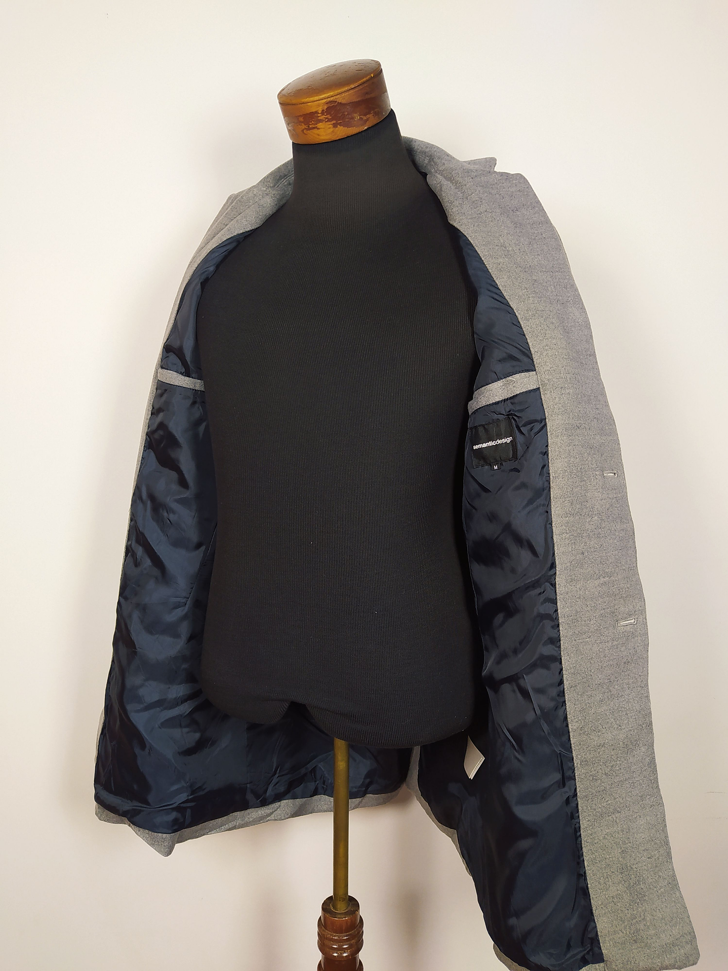 Abrigo elegante hombre Talla XS/S SEMANTIC DESING GRIS - C334 6