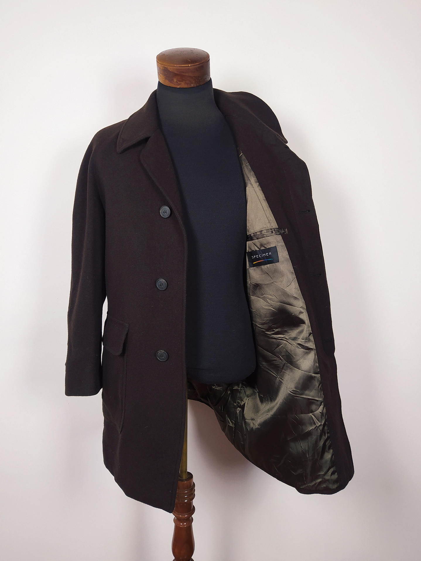 Abrigo lana hombre Talla ML Especimen Café - AP14 2