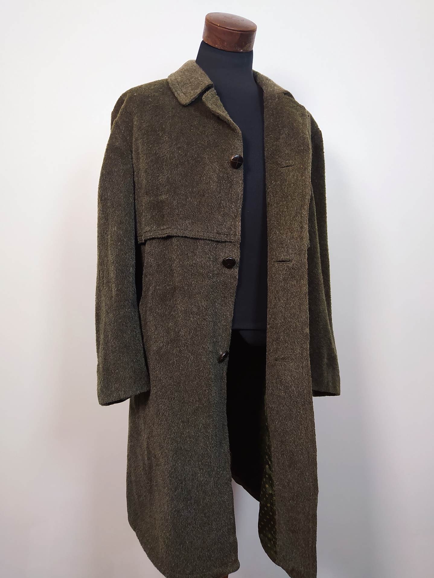 Abrigo largo lana y mohair hombre verde Westbury TALLA L - C60 4