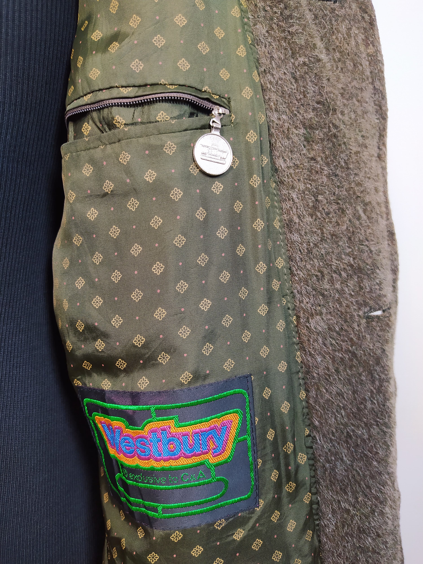 Abrigo largo lana y mohair hombre verde Westbury TALLA L - C60 6