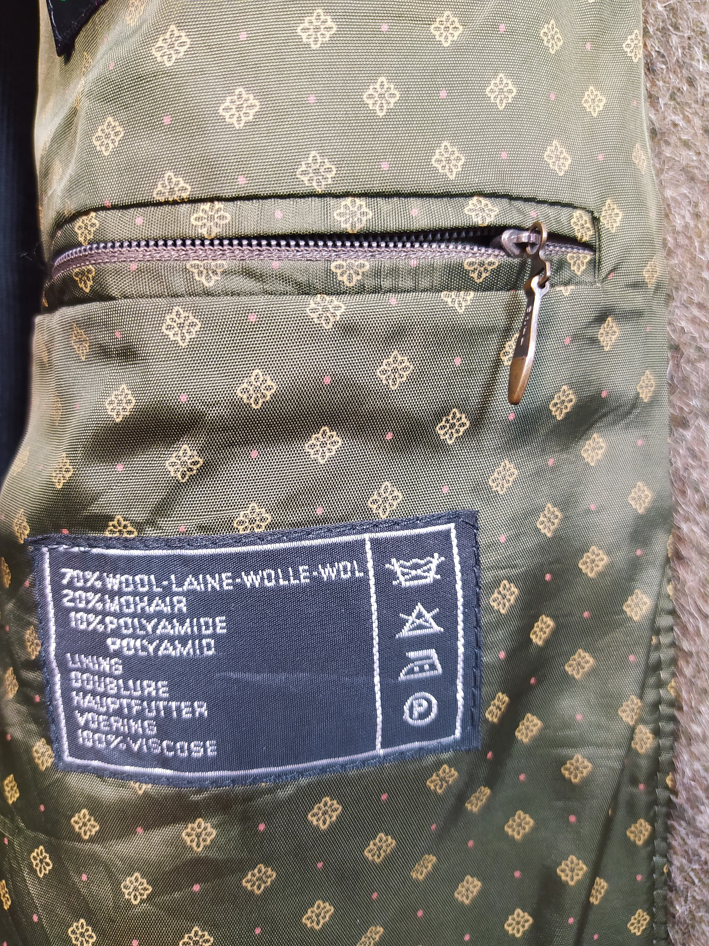 Abrigo largo lana y mohair hombre verde Westbury TALLA L - C60 7