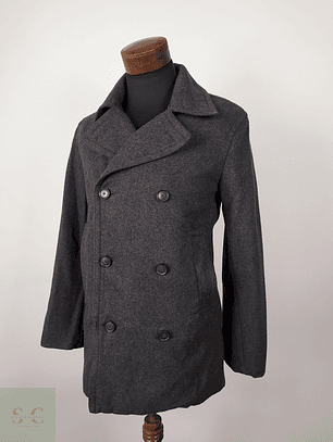 Abrigo marinero lana hombre MERONA TALLA SM PLOMO - AP26