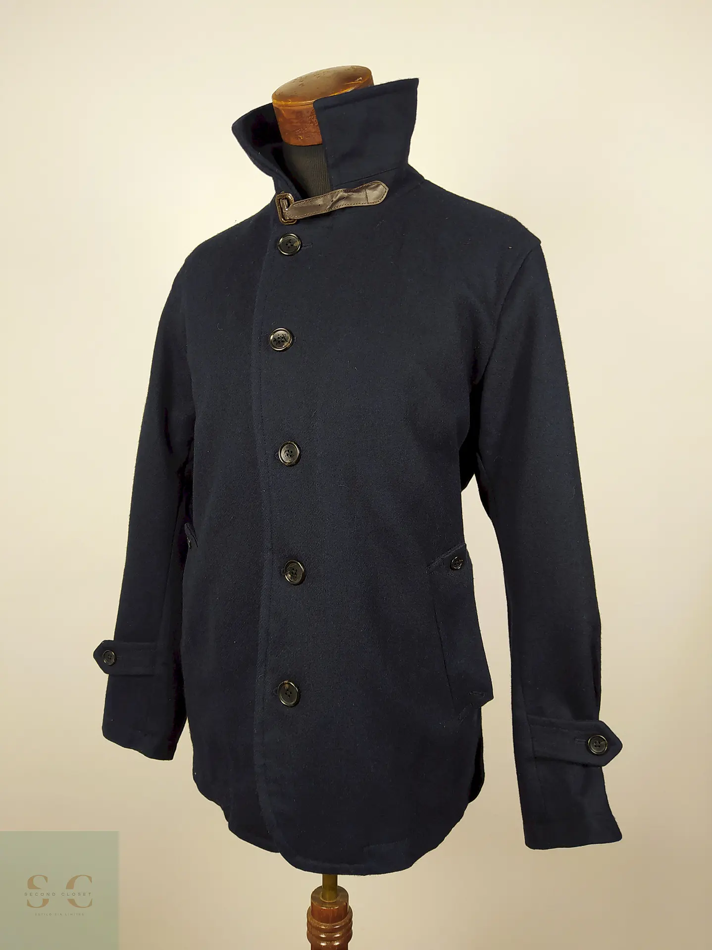 Abrigo Japones Lana hombre TALLA L OXFORD AZUL - AP42 1