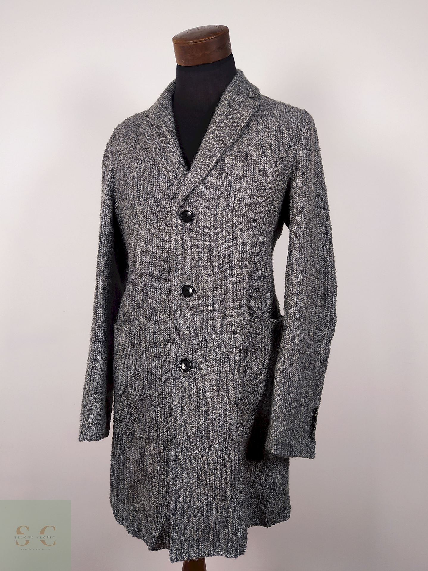 Abrigo lana hombre TALLA M GU PLOMO - AP93 1