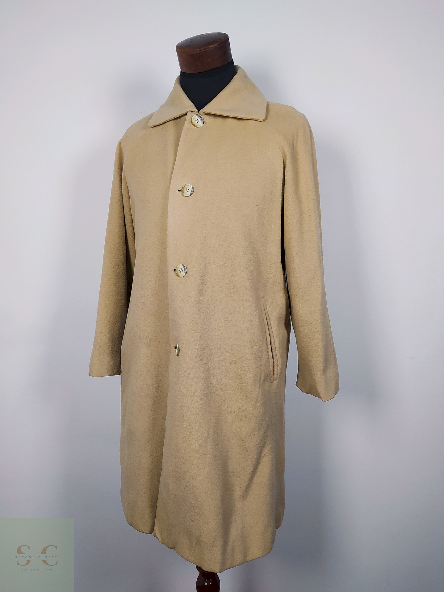 Abrigo largo lana hombre TALLA ML TASTE FASHION BEIGE - AP52 1