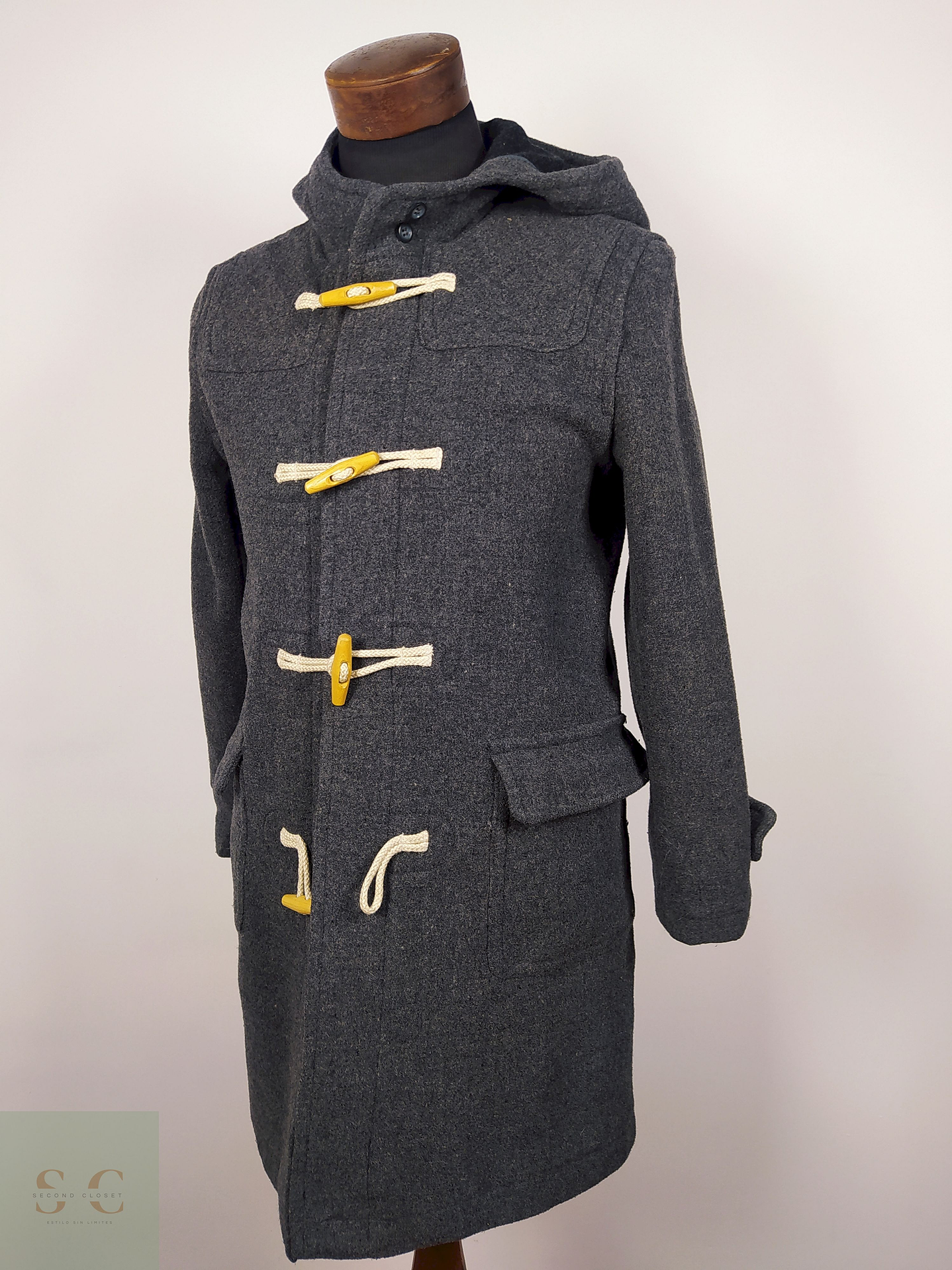 Abrigo montgomery lana lujo hombre TALLA SM LOVELIVELIFE PLOMO - AP56 1