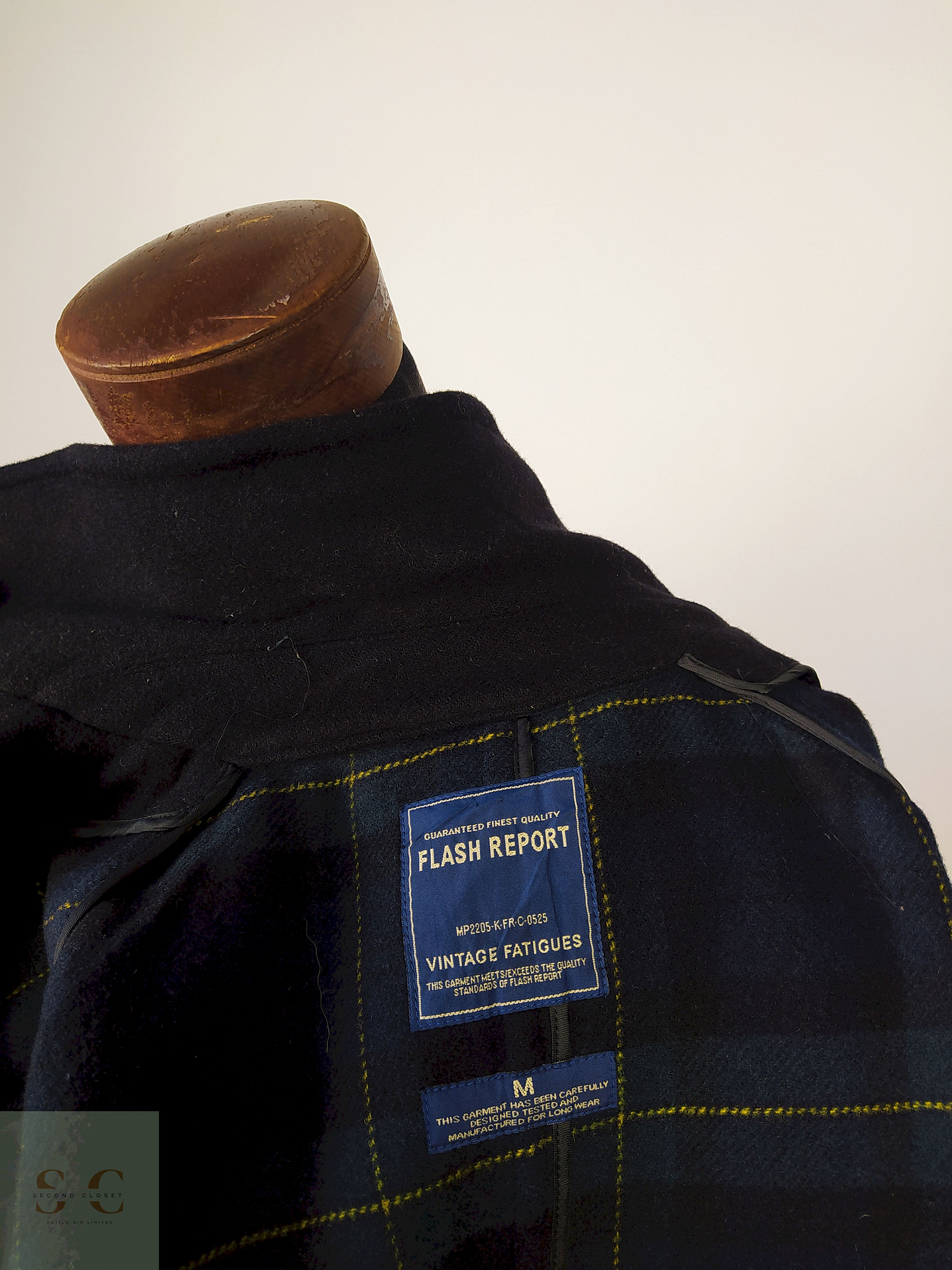 Abrigo marinero lana hombre TALLA S FLASH REPORT AZUL - AP28 3