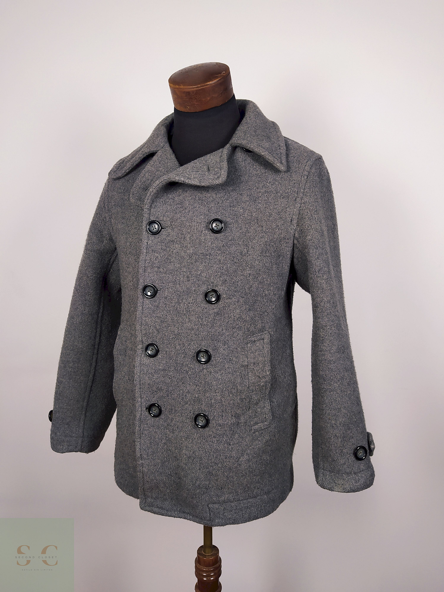 Abrigo marinero lana hombre TALLA S PAGE BOY PLOMO - AP55 1