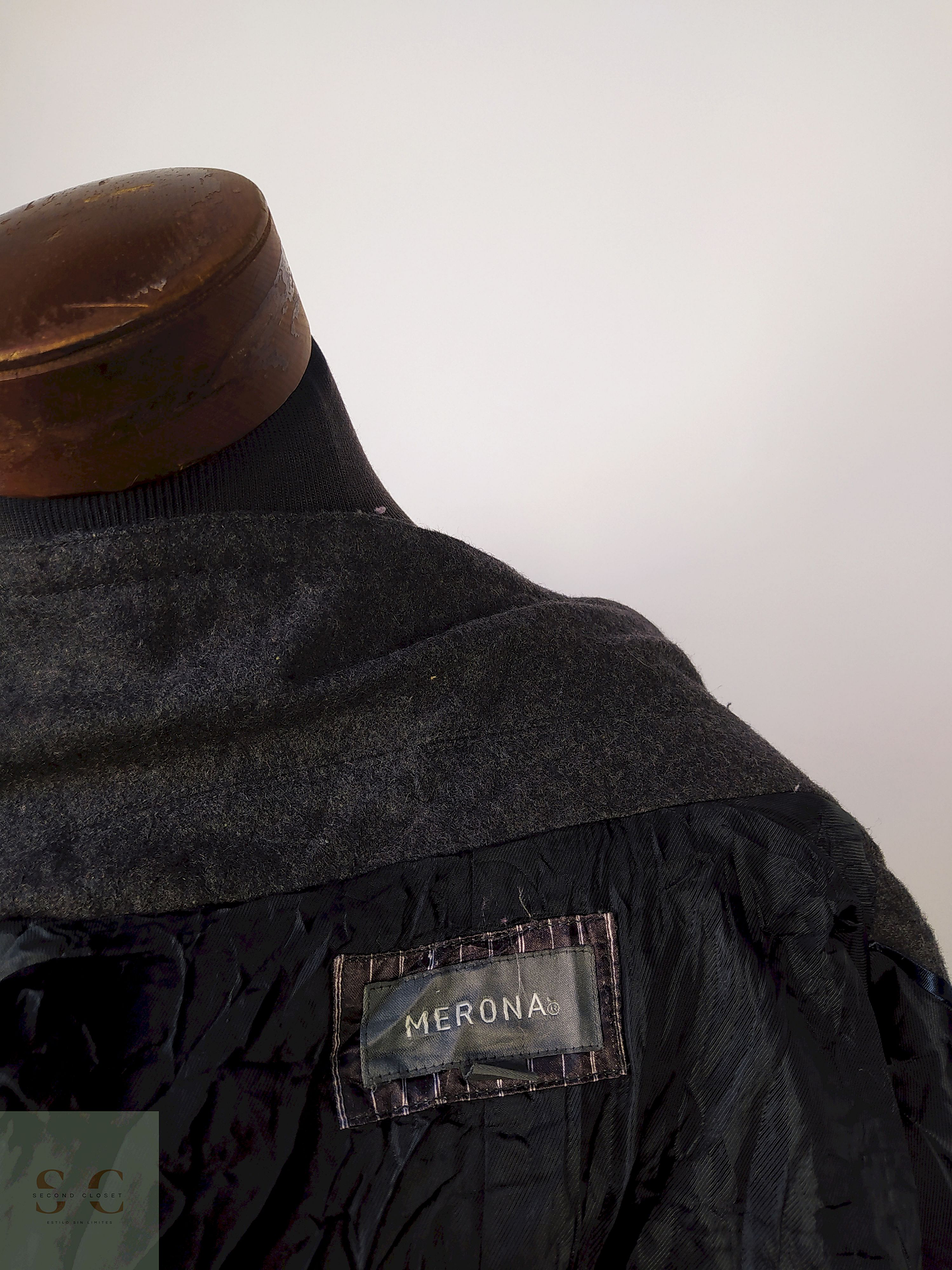 Abrigo marinero lana hombre MERONA TALLA SM PLOMO - AP26 4