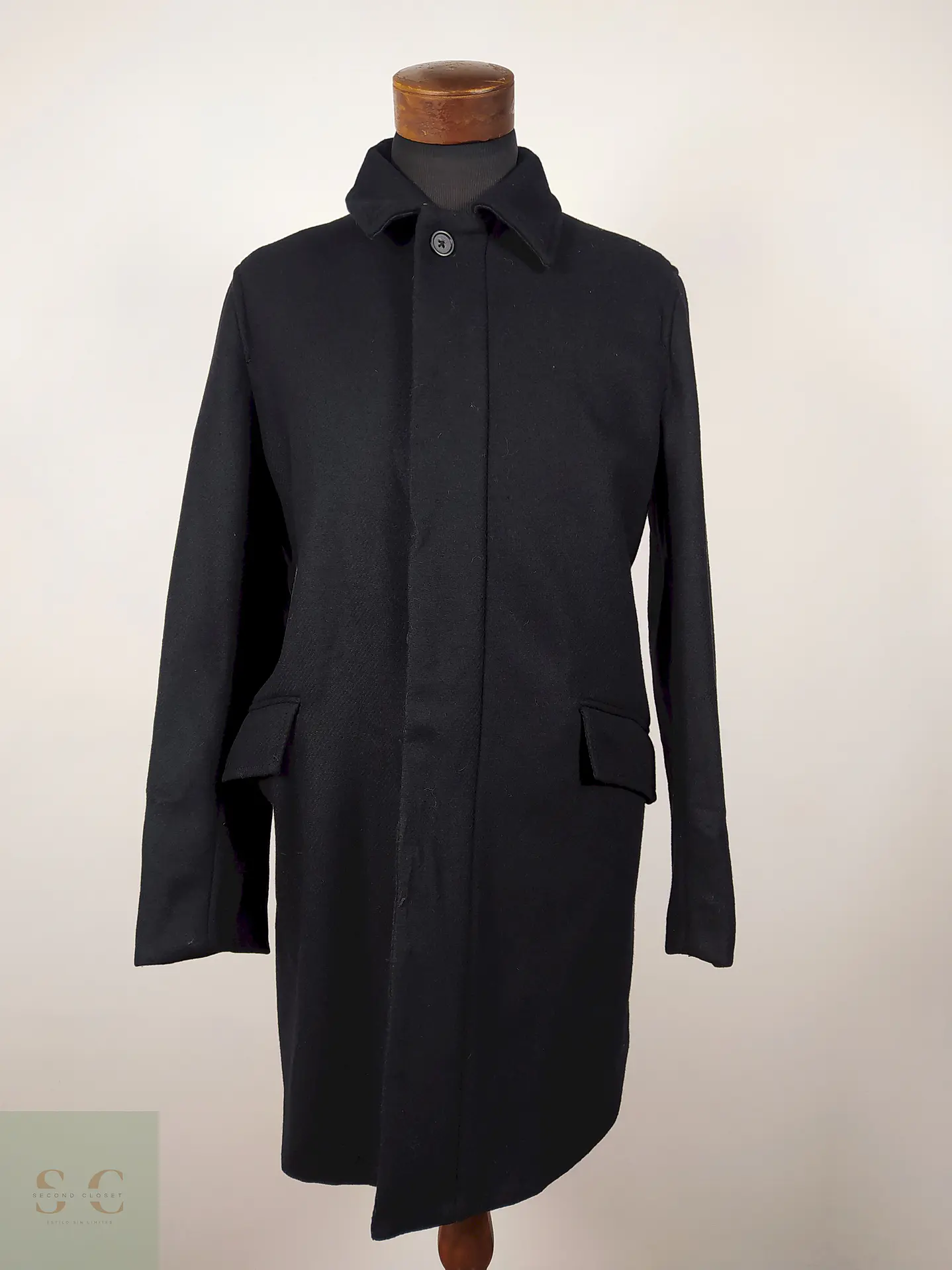 Abrigo lana hombre TALLA M BANANA REPUBLIC NEGRO - AP97 3