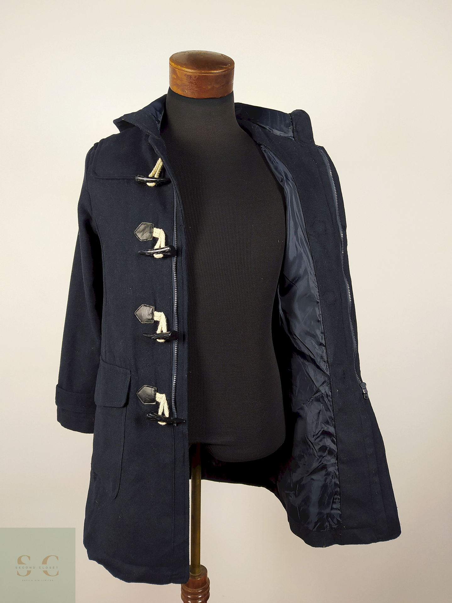 Abrigo montgomery lana TALLA SM MUJER COMME CA ISM AZUL  - AP85 3