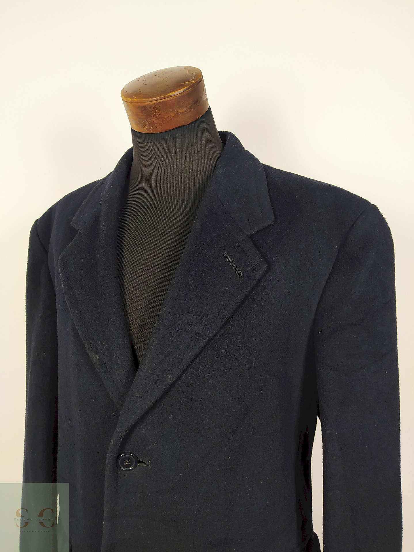 Abrigo largo lana hombre TALLA 2XL AZUL - AP49 3