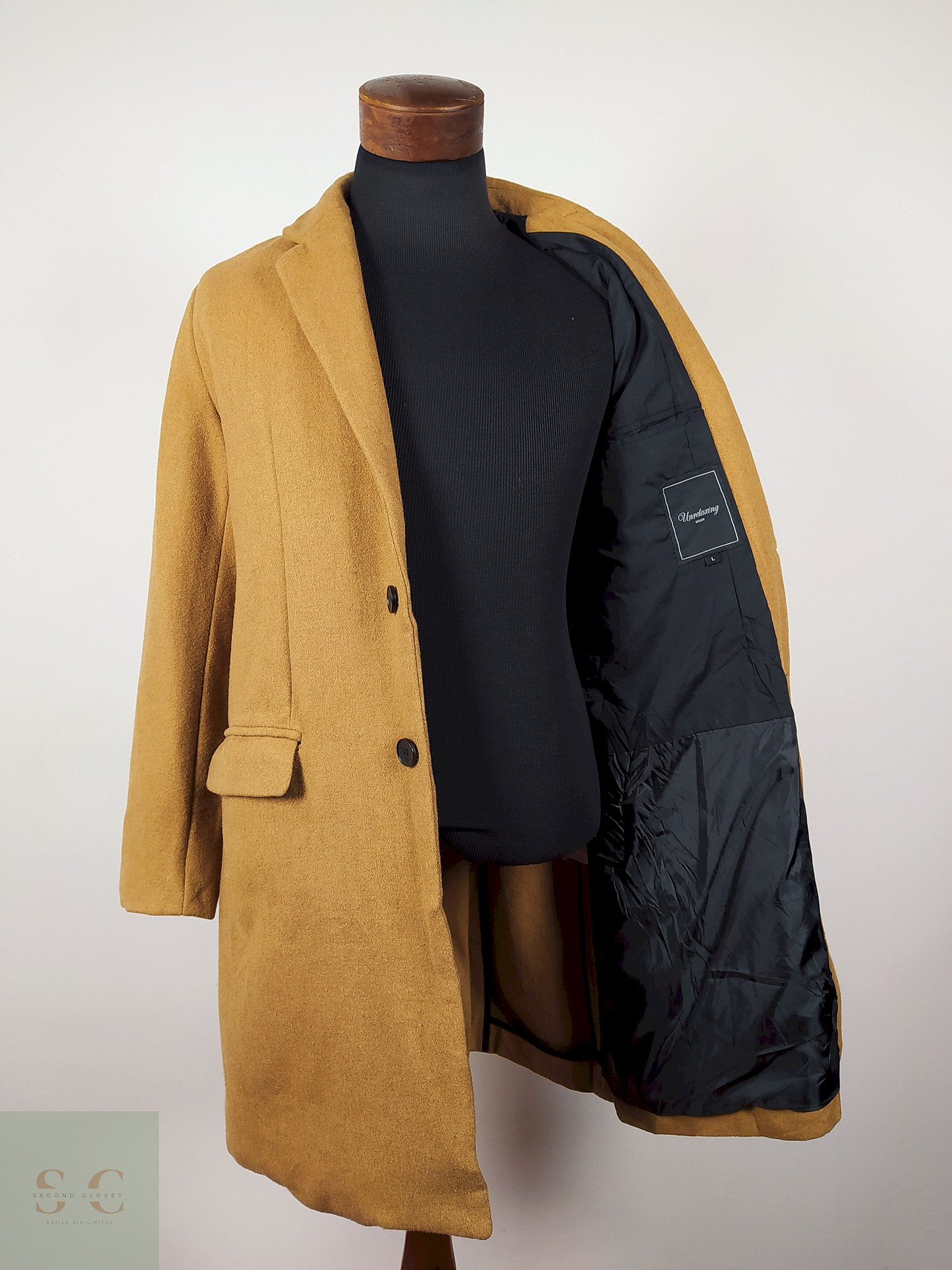 Abrigo lana hombre TALLA M UNRELAXING DESING CAMEL - AP89 4