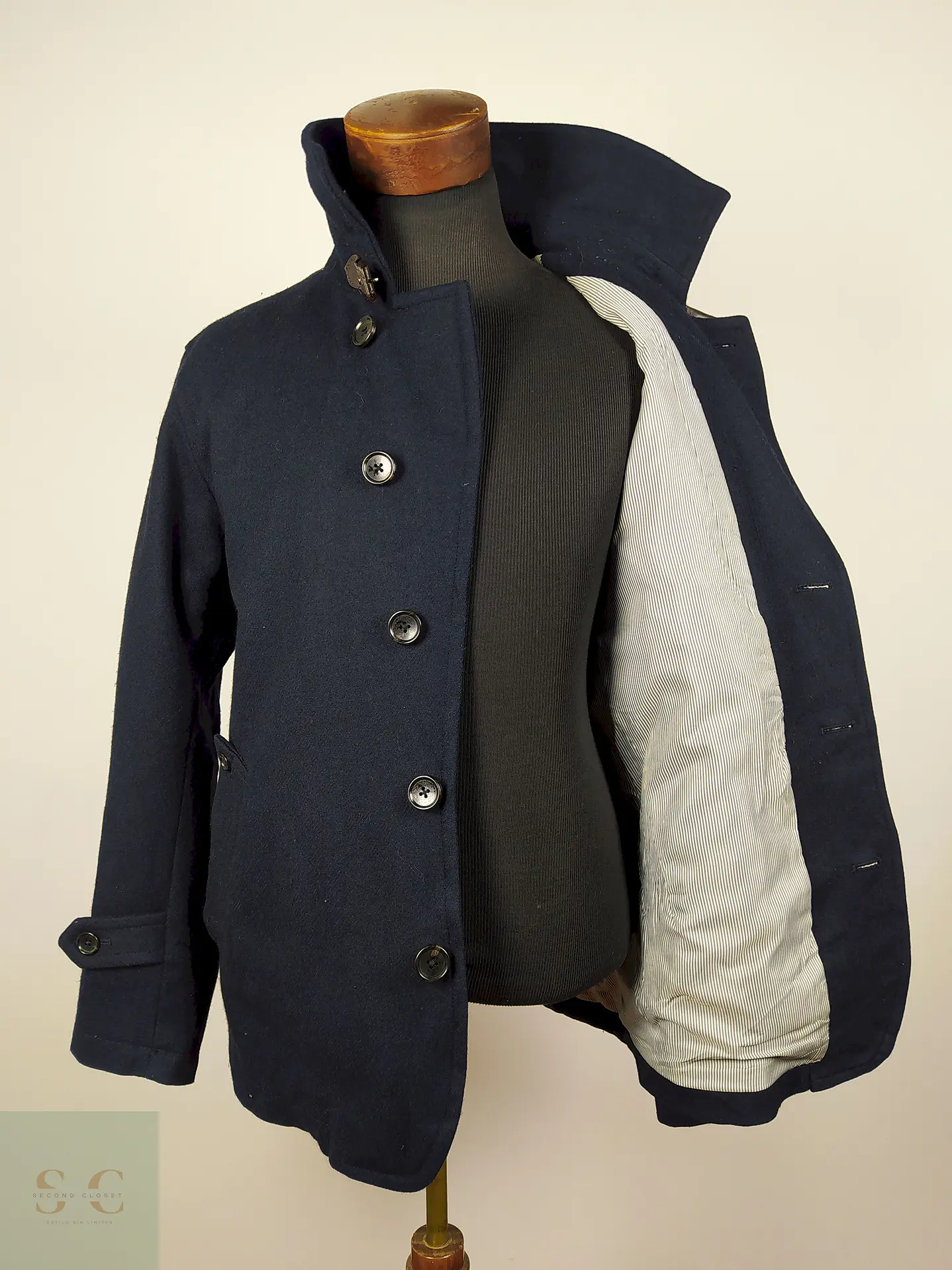 Abrigo Japones Lana hombre TALLA L OXFORD AZUL - AP42 4