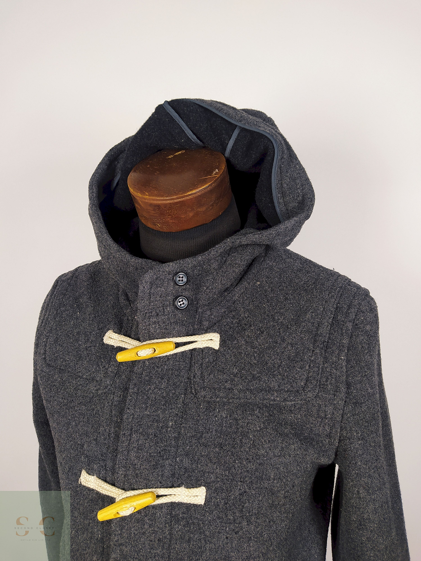 Abrigo montgomery lana lujo hombre TALLA SM LOVELIVELIFE PLOMO - AP56 3