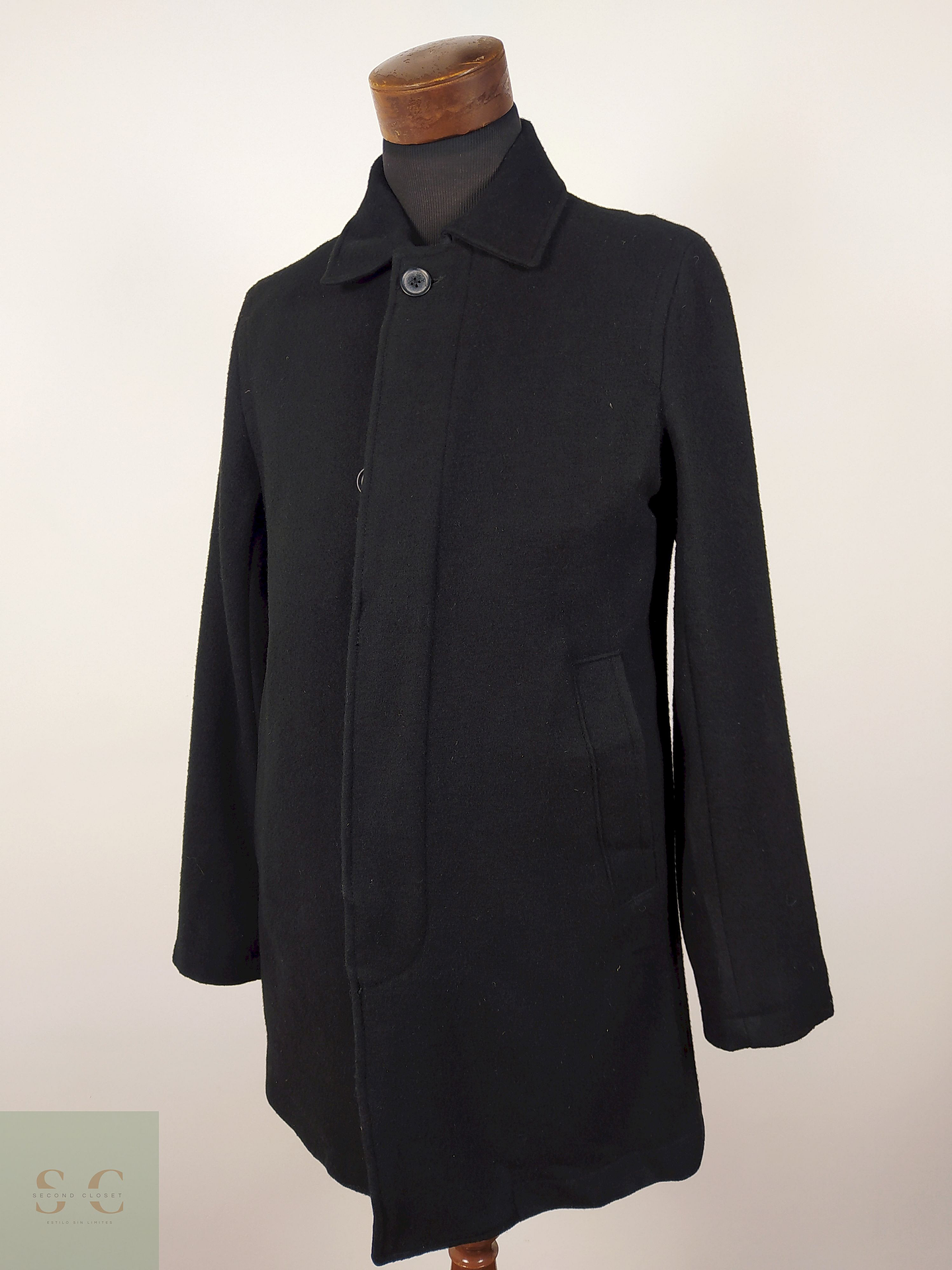 Abrigo lana hombre TALLA M GAP NEGRO - AP83 3